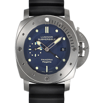 PANERAI パネライ ルミノール コピー PAM00371 サブマーシブル レガッタ 3デイ GMT ブルー 【世界限定500本】